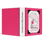 Baby Shower Binder - Hot Pink It's A Girl Umbrella