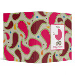 Baby Shower Binder Pink Carriage & Paisley