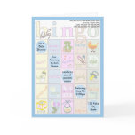 Baby Shower Bingo Invitation cards