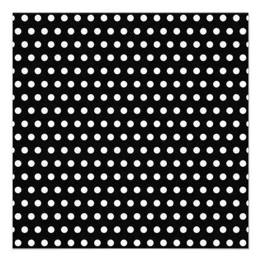 Baby Shower, Black and White Polka Dot Pattern. Announcement