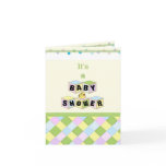 Baby Shower Blocks Note Card Invitations