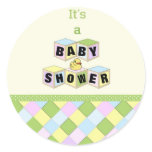Baby Shower Blocks Stickers