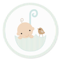 {baby shower} blue baby shower sticker