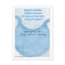 Baby Shower - Blue Bib postcards