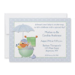 Baby Shower Blue Duck Bath Custom Announcements