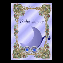 Baby shower blue invitations