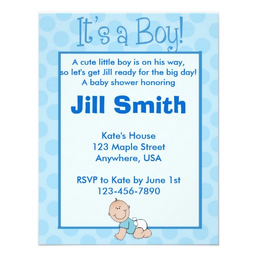 Baby Shower - Boy Custom Invites