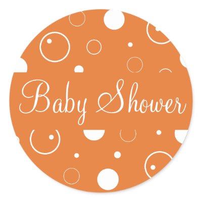 Baby Shower Bubbles Envelope Sticker Seal by hummingbirdcake