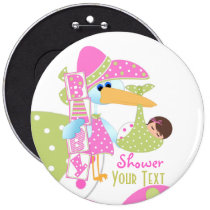 baby, shower, pregnant, newborn, infant, party, time, women, gift, button, advertisement, babies, Button with custom graphic design