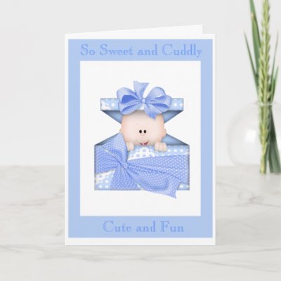 Baby Shower Cards on Cute Baby Shower Card For A Baby Boy  Fully Customizable  Add Your Own