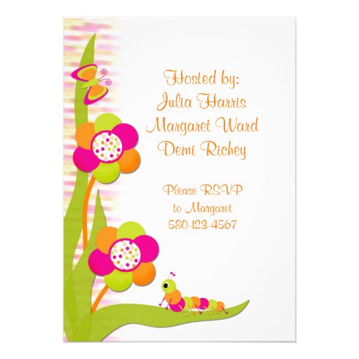 Baby Shower Caterpiller Invitation