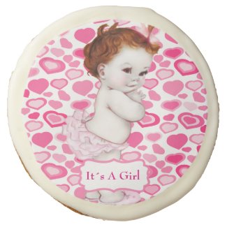 Baby shower cookies, It's a girl Sugar Cookie
