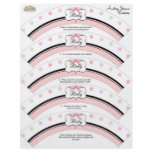 Baby Shower Cupcake Decor - French Bow Dot Swirl Flyers