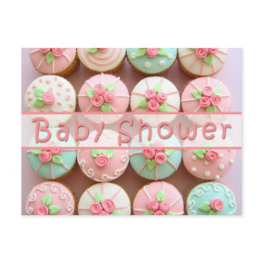 Baby Shower - Cupcakes Post Card postcard