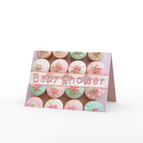 Baby Shower - Cupcakes with Pastel Designs card