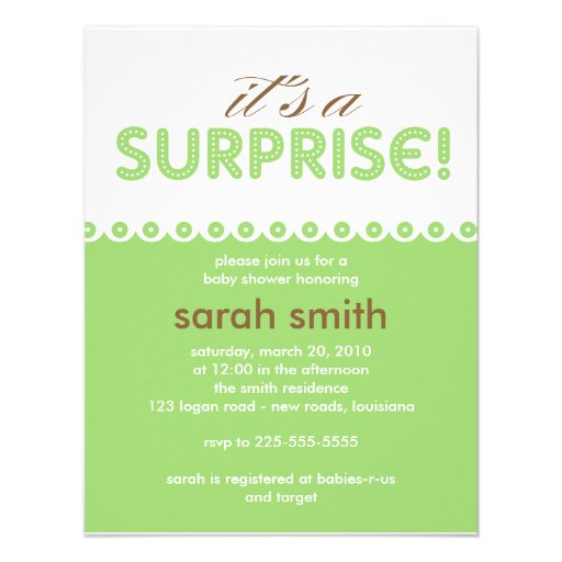 Baby Shower Custom Announcement