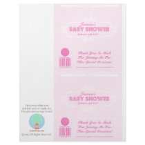 Baby Shower Custom Candy Bar Wrappers Pink Flyer