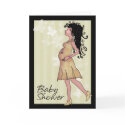 Baby shower cute pregnant Mom cards by moonlake Baby shower cute pregnant Mom cards