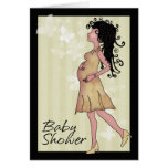 Baby shower cute pregnant Mom Greeting Cards