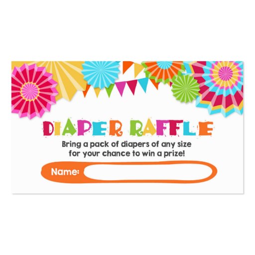 Baby Shower Diaper Raffle Card Fiesta Mexican Zazzle