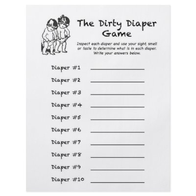Baby Shower Dirty Diaper Game Custom Flyer by threedogdeal
