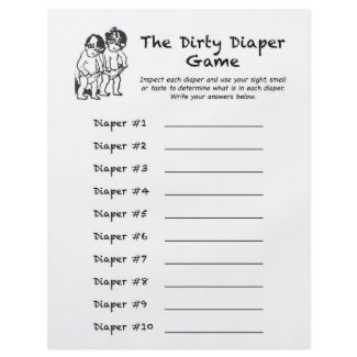 Baby Shower Dirty Diaper Game