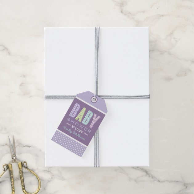 Baby Shower Favor Tags | Yellow and Gray Pack Of Gift Tags-2