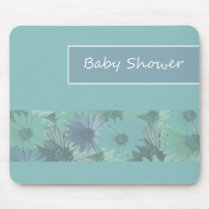 baby shower floral green mouse pad