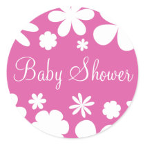 Baby Shower Flower Power Envelope Sticker Seal by hummingbirdcake Baby Shower Flower Power Envelope Sticker Seal