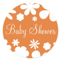 Baby Shower Flower Power Envelope Sticker Seal by hummingbirdcake Baby Shower Flower Power Envelope Sticker Seal
