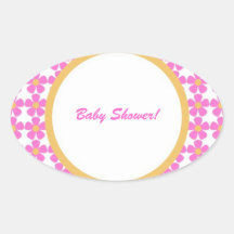Baby Shower Flowers Sticker