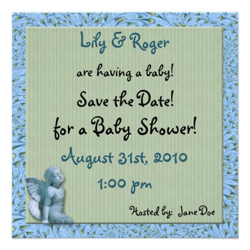 Baby Shower for a Boy Save the Date Personalized Invitations