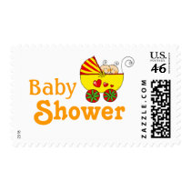 Baby shower for boy and girl twins postage