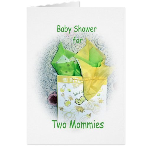 Baby Shower for two mommies to be Invitation Greeting Card