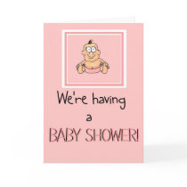 Baby Shower Funny Girl Invitation Invite Card by icansketchu Baby Shower Funny Girl Invitation Invite Card