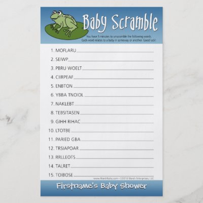 Baby Word Unscramble