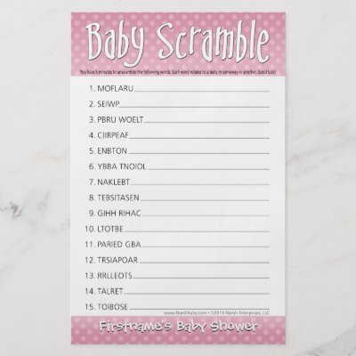 Baby Word Unscramble