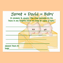 Baby Shower Game Helpful Hint Cards business cards