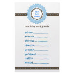 Baby Shower Game - Word Jumble Stationery Design