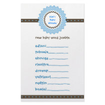 Baby Shower Game - Word Jumble Stationery Design