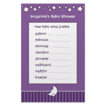 Baby Shower Game - Word Jumble Stationery