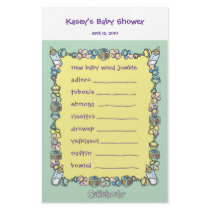 Baby Shower Game - Word Jumble stationery
