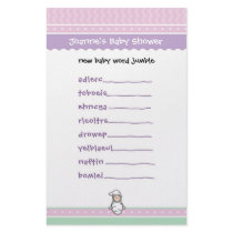 Baby Shower Game - Word Jumble stationery