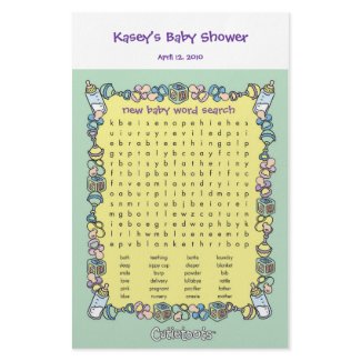 Baby Shower Game - Word Search stationery
