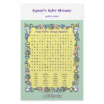 Baby Shower Game - Word Search Custom Stationery