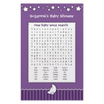 Baby Shower Game - Word Search Stationery Paper