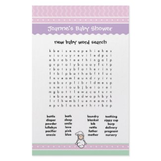 Baby Shower Game - Word Search stationery
