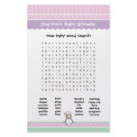 Baby Shower Game - Word Search Stationery Design