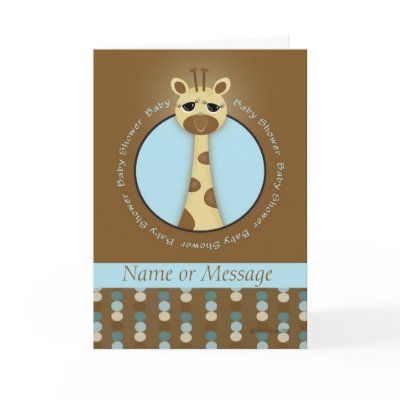 Baby Shower Giraffe Template Card by personalizedbaby