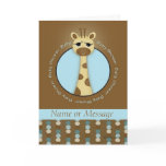 Baby Shower Giraffe Template Card
